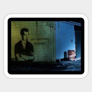 Jack Kerouac Portrait And Quote Graffiti On The Wall Sticker